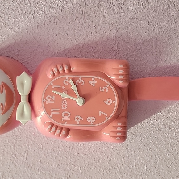 Rare Retired FADED PINK Kit Cat Klock Clock - Picture 3 of 6